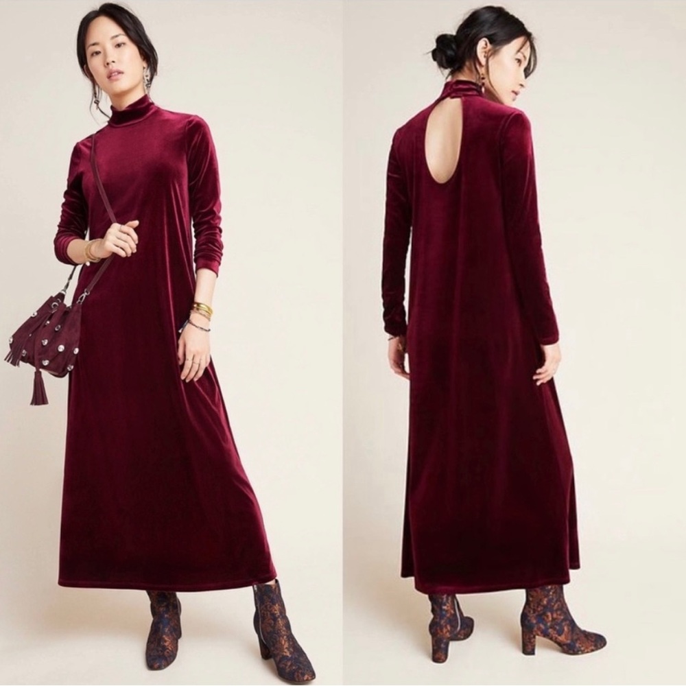 Anthropologie Red Maxi Dress